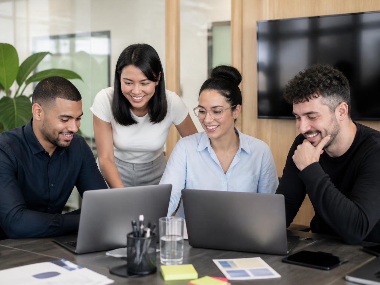 Equipe de RH analisando indicadores de jornada na plataforma Keyi